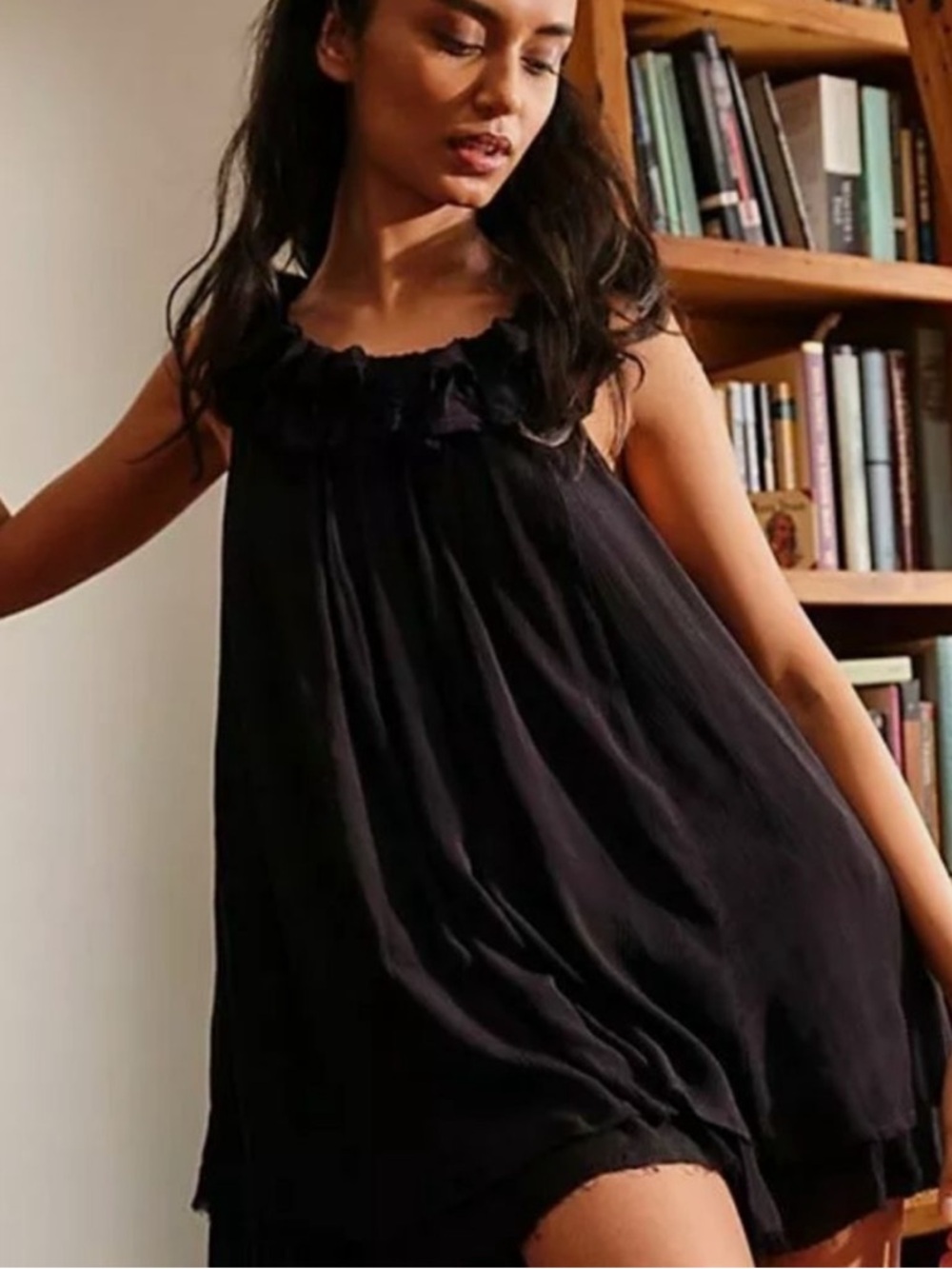 Free People Intimately Just For You Trapeze Beaded Mini Dress size small